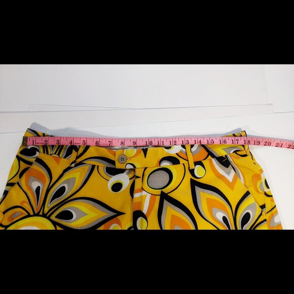 Loudmouth Golf Pants Mens 36 X 30 Shagadelic Psychedelic Yellow Colorful Floral - Picture 13 of 14